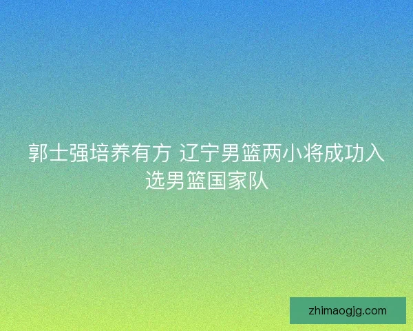 郭士强培养有方 辽宁男篮两小将成功入选男篮国家队