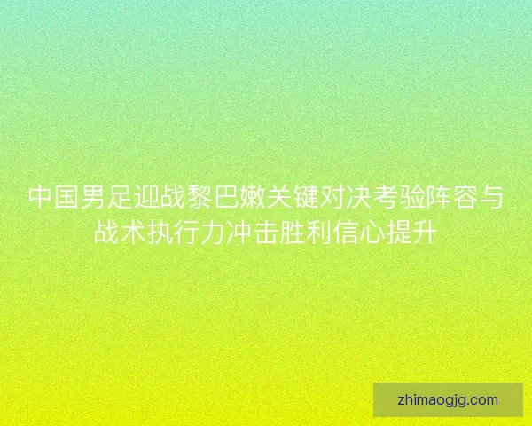 中国男足迎战黎巴嫩关键对决考验阵容与战术执行力冲击胜利信心提升 中国男足迎战黎巴嫩关键对决考验阵容与战术执行力冲击胜利信心提升