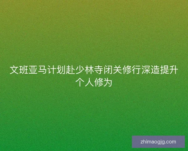 文班亚马计划赴少林寺闭关修行深造提升个人修为