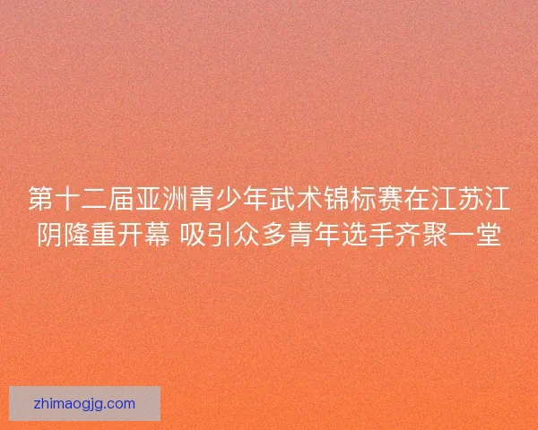 第十二届亚洲青少年武术锦标赛在江苏江阴隆重开幕 吸引众多青年选手齐聚一堂